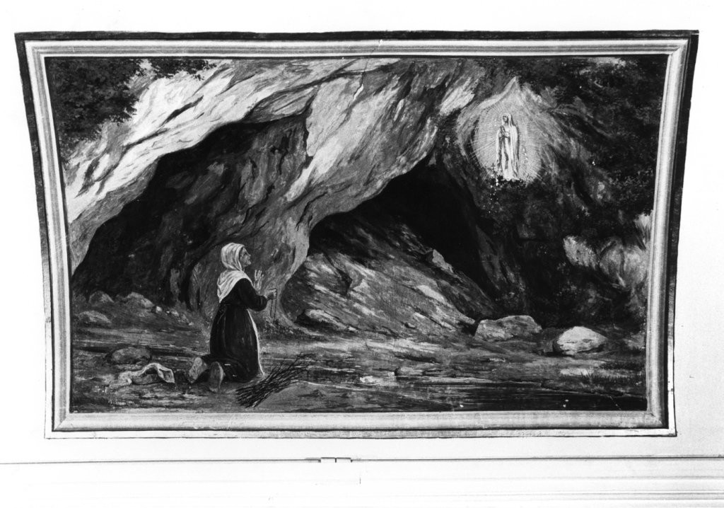 Apparizione della Madonna a Lourdes (dipinto) by Casella Alessandro (sec. XX)